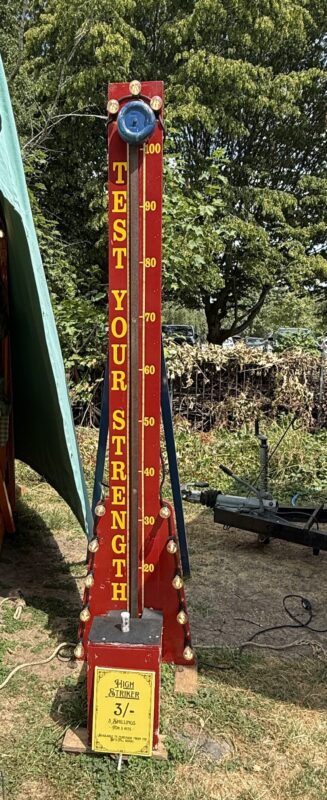 traditional fairground high striker side stall